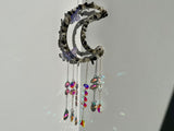 Tourmalated Quartz Moon Crescent Suncatcher