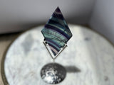 Rainbow Fluorite Diamond Shape