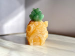 Yellow Calcite With Green Aventurine Pineapple House