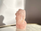 Rose Quartz Pregnant Woman Carving