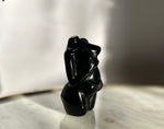 Black Obsidian Pregnant Woman Carving