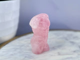 Rose Quartz Man Carving