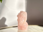 Rose Quartz Pregnant Woman Carving