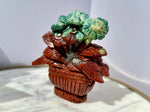 Ocean Jasper Potted Flower *Hand Carved-Top Quality*