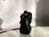 Black Obsidian Pregnant Woman Carving