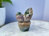 Ocean Jasper Cactus *Hand Carved-Top Quality*