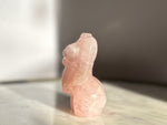 Rose Quartz Pregnant Woman Carving