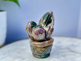 Ocean Jasper Cactus *Hand Carved-Top Quality*