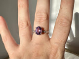 Amethyst .925 Sterling Silver Adjustable Ring *High Quality*