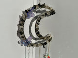 Tourmalated Quartz Moon Crescent Suncatcher