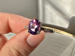 Amethyst .925 Sterling Silver Adjustable Ring *High Quality*