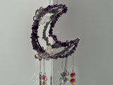 Amethyst Moon Crescent Suncatcher